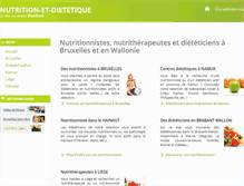 Tablet Screenshot of nutrition-et-dietetique.be